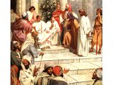 Jesus brought for trial to Pilate - by William Hole